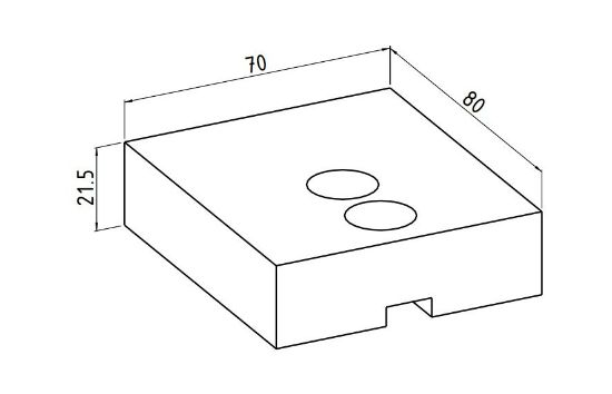 Bild von Set Aufsatzbacke ALU 70mm